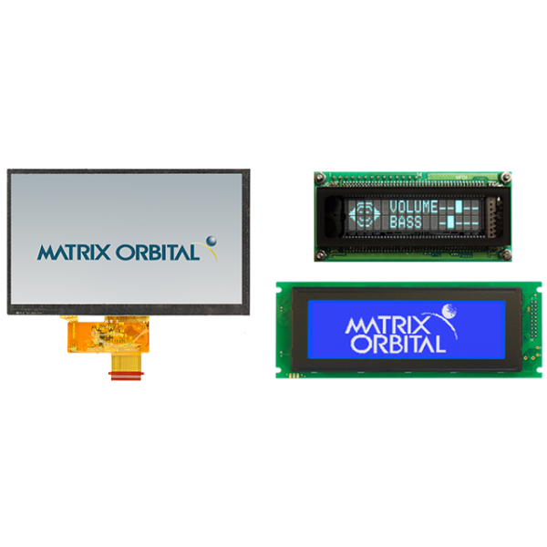 4bit/8bit 24bit RGB Parallel LCD, VFD, OLED, TFT Displays