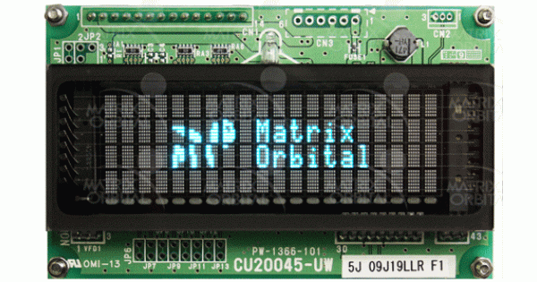 20x4 intelligent VFD Display