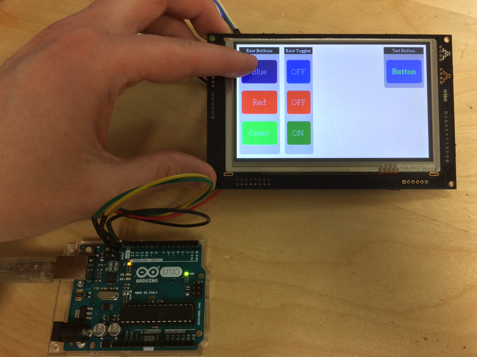 TFT HMI API | GTT Client Library API Demo HMI for Arduino Uno I2C